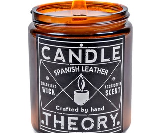 Candle Theory Scented Candle: Crackling Wood Wick, Aromatherapy Scents