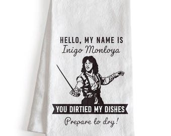 Inigo Kitchen Towel: Funny Dish Drying Towel - "Prepare to Dry"