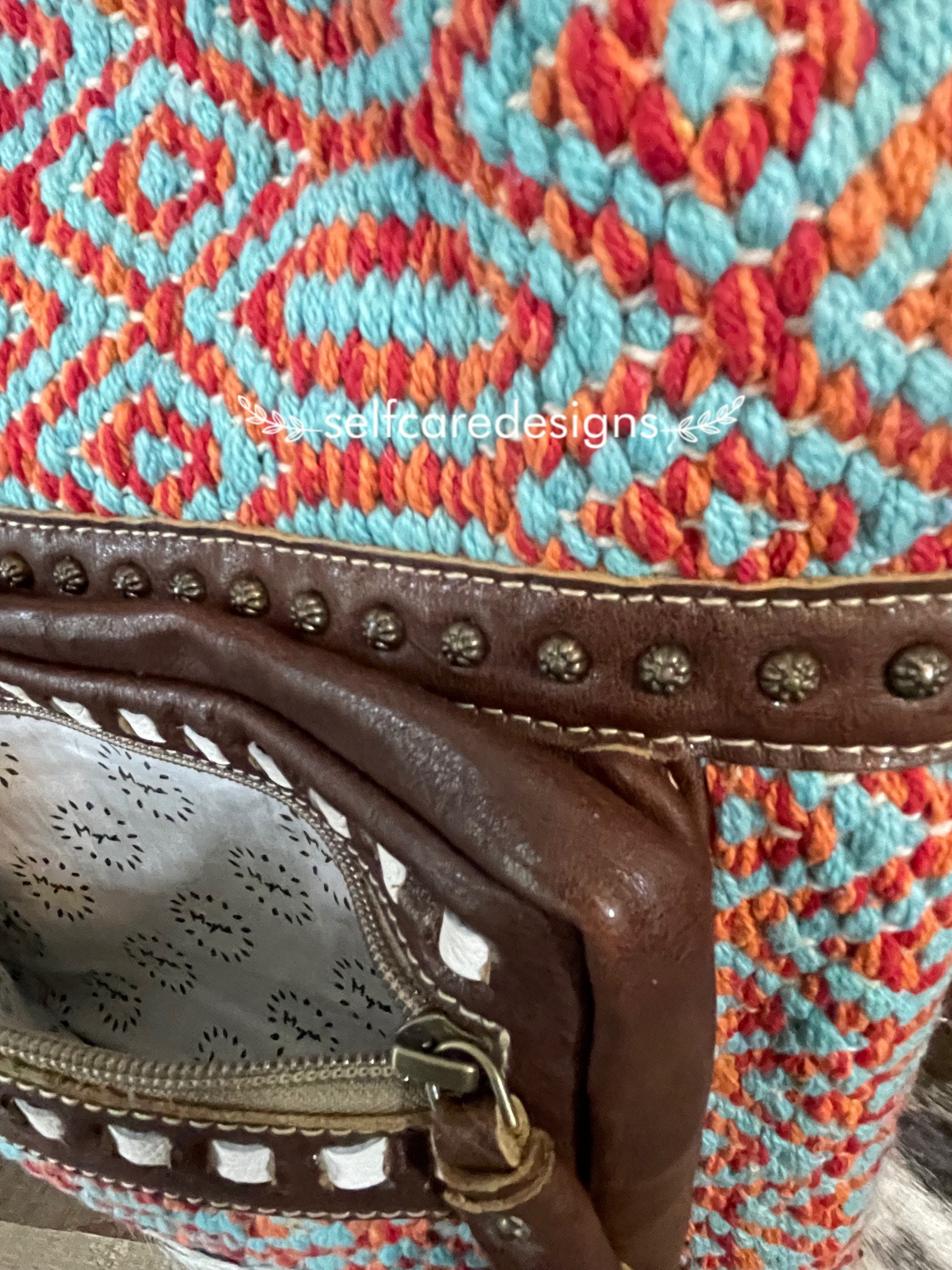 cowhide backpack purse