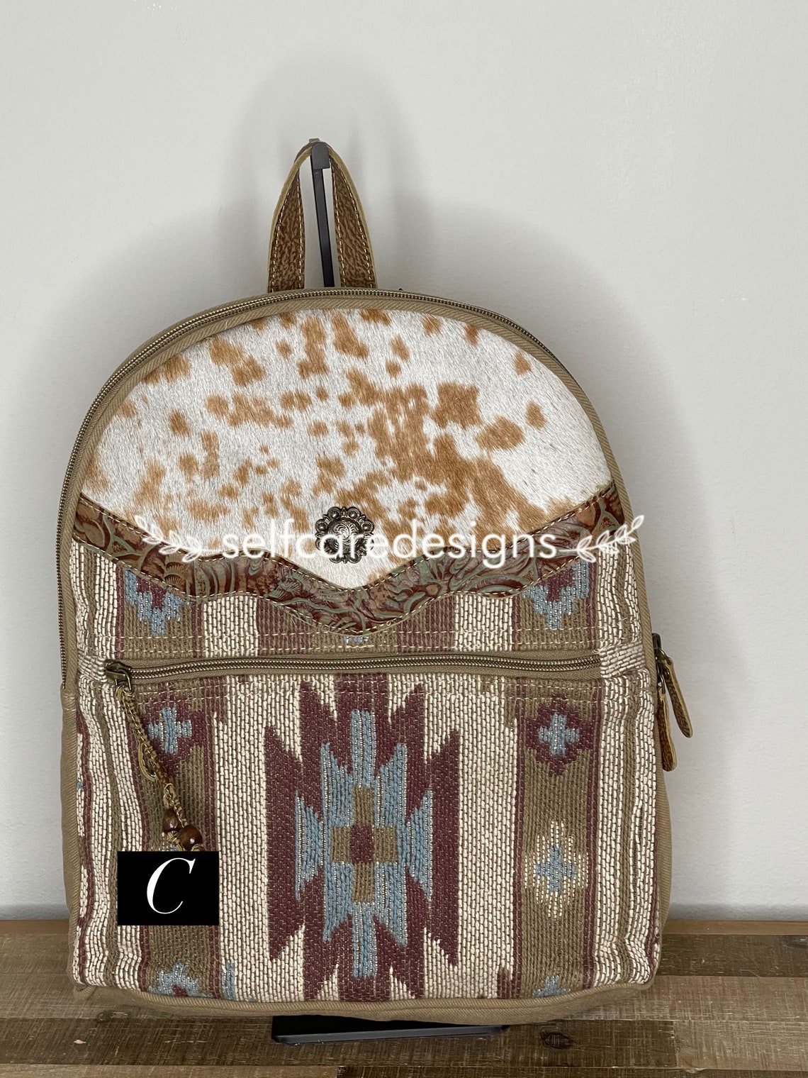 Myra bag adorable backpack aztec backpack cowhide backpack Etsy