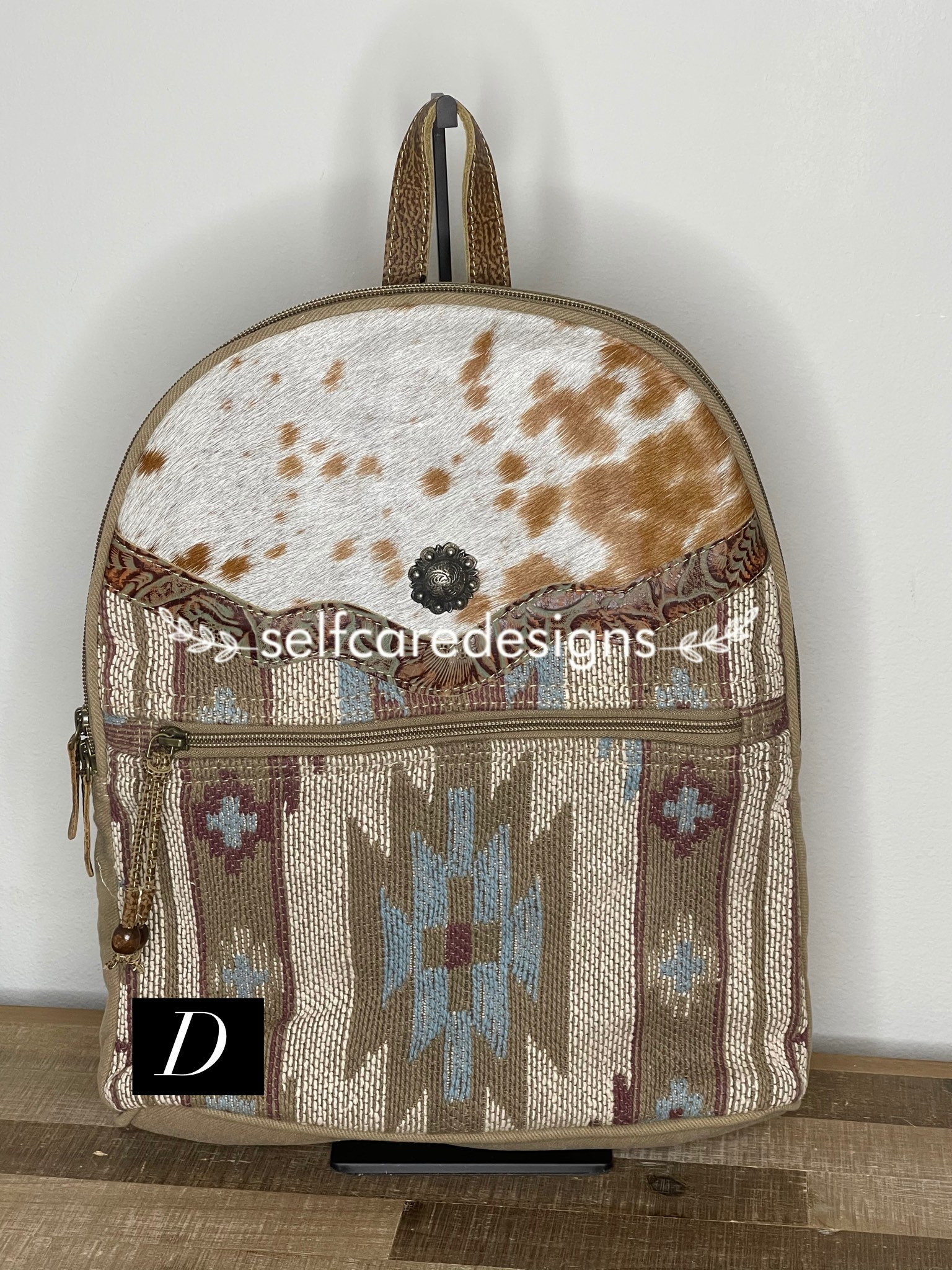 Myra bag adorable backpack aztec backpack cowhide backpack Etsy