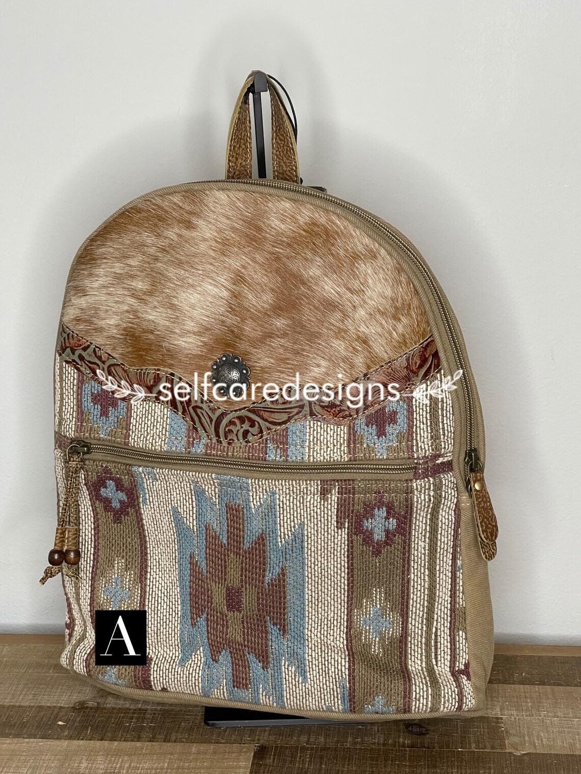 Myra bag adorable backpack aztec backpack cowhide backpack Etsy