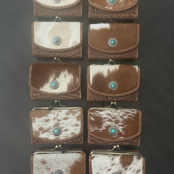 Cowhide Wallet Etsy