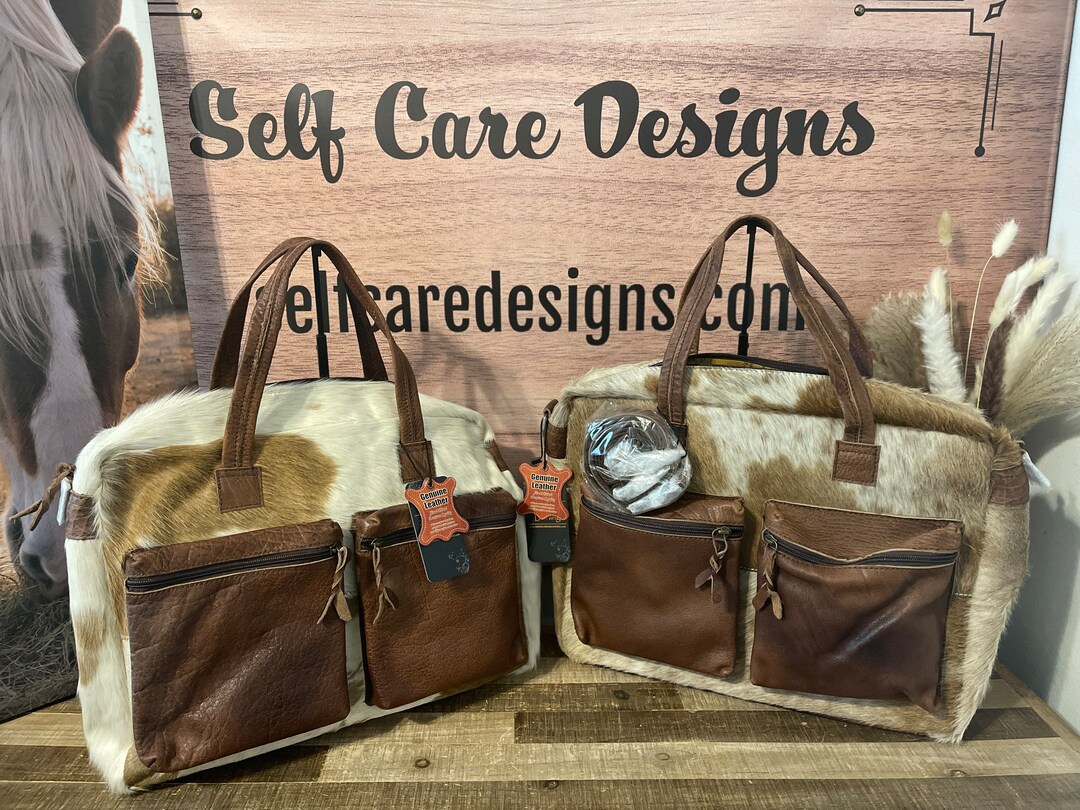 Cowhide Briefcase Cowhide Computer Bag Western Briefcase Etsy