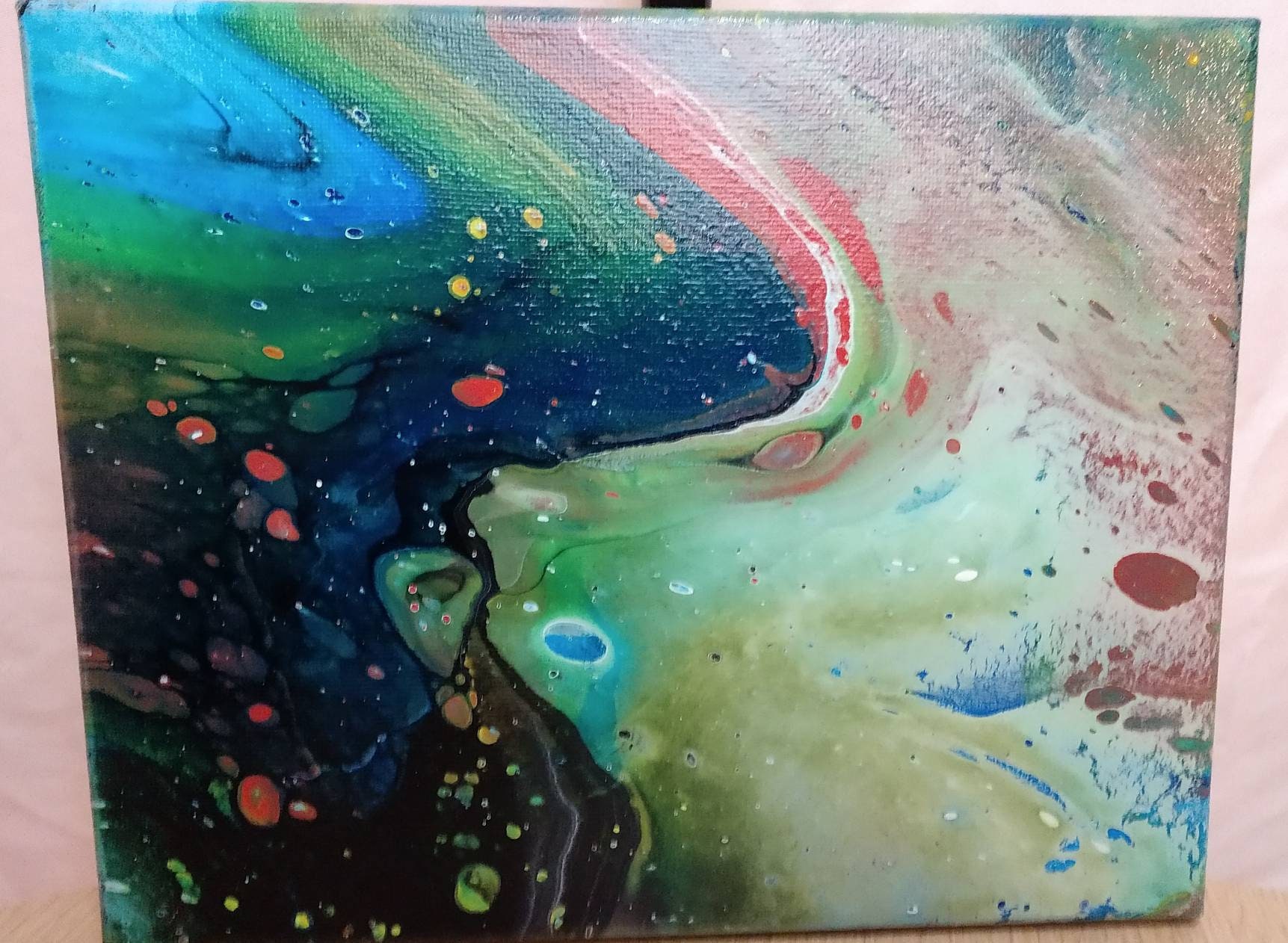 Acrylic Pour Painting 'Bubbles' Etsy