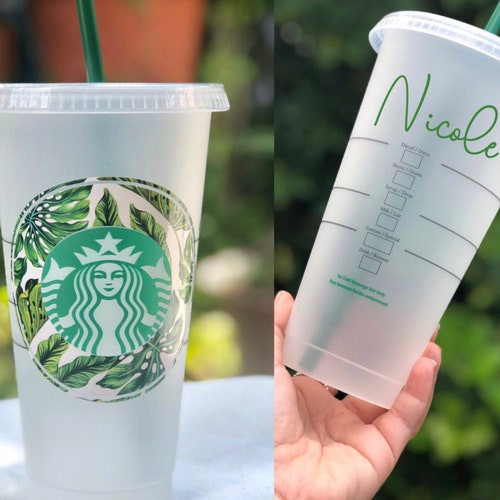 Personalized Starbucks Reusable Ice Coffee Cups 24oz Cup Etsy