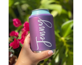 Personalized Standard Can Cooler, Stainless Steel Insulated Cooler, Bridesmaid Gift, Beer Can Cooler, Soda Can Cooler, 12 oz can