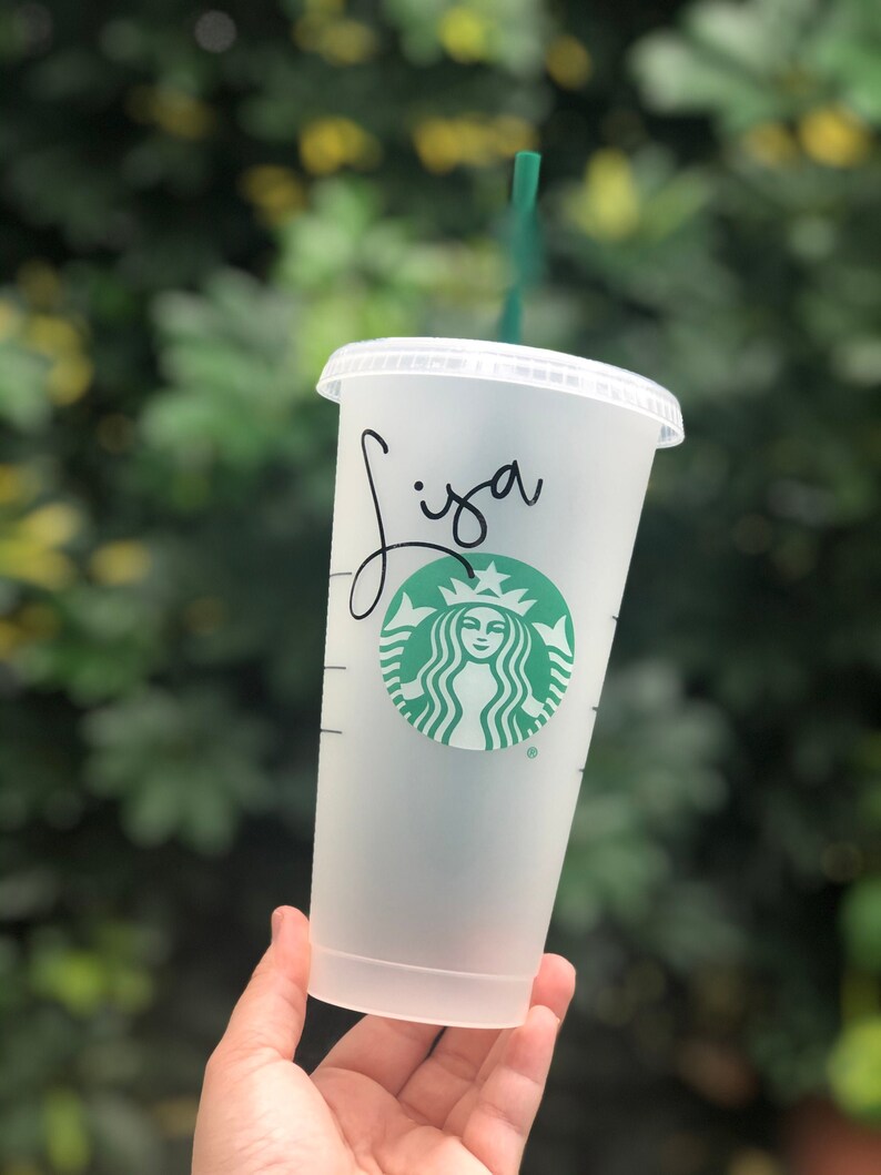 Starbucks Reusable Personalized Venti Cups with Name, 24oz Cup, Custom Starbucks Cup 