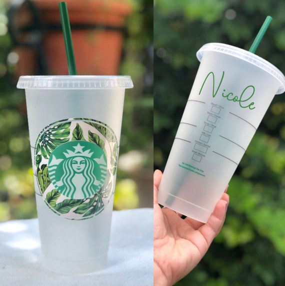 Personalized Starbucks Reusable Ice Coffee Cups 24oz Cup Etsy