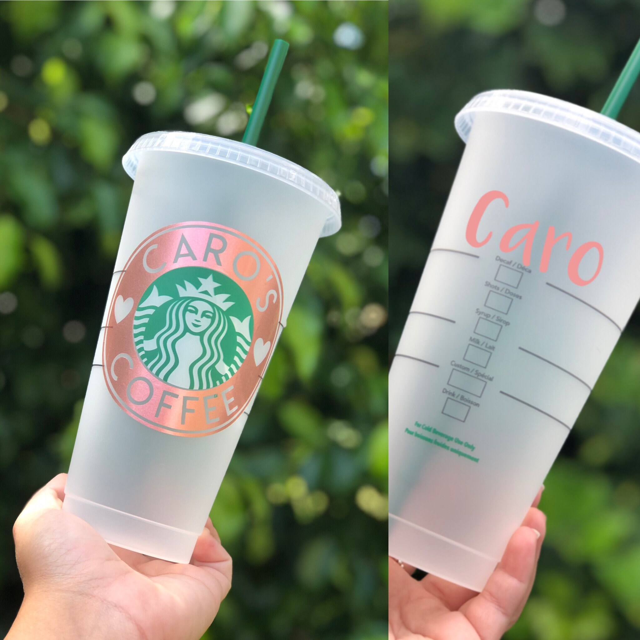 Personalized Starbucks Reusable Venti Cups 24oz Cup Travel Etsy