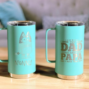 Large Coffee Mug for Dad • Leakproof Insulated Mug • Grandpa Gifts • Gifts for Papa • Personalized Engraving Mug • HPM32