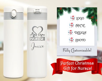 Personalized Insulated Tumbler, Nurse Appreciation Tumbler, Gifts for Health Workers, Nurse Assistant Gifts, Nursing Student Gifts • E16