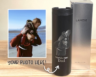 Personalized Dad Tumbler • Photo Engraved Tumbler for Dad • Father's Day Gift for Dad • Worlds Best Dad • Dad Photo • G20
