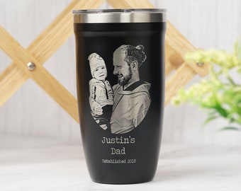 Best Dad Ever Tumbler 16oz, Personalised Gifts for Dad, Husband Gift from Wife, Insulated Travel Tumbler • P16