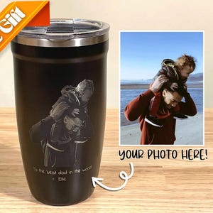 Engraved Dad Tumbler, Personalized Gift For Dad, Custom Travel Mug, Insulated Drinkware, Durable Coffee Cup, Fathers Day Present