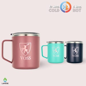 Branded Logo Coffee Mug, Custom Laser Engraving, Employee Recognition, Corporate Gift, Unique Office Tumbler, Durable Travel Cup • H12 H18