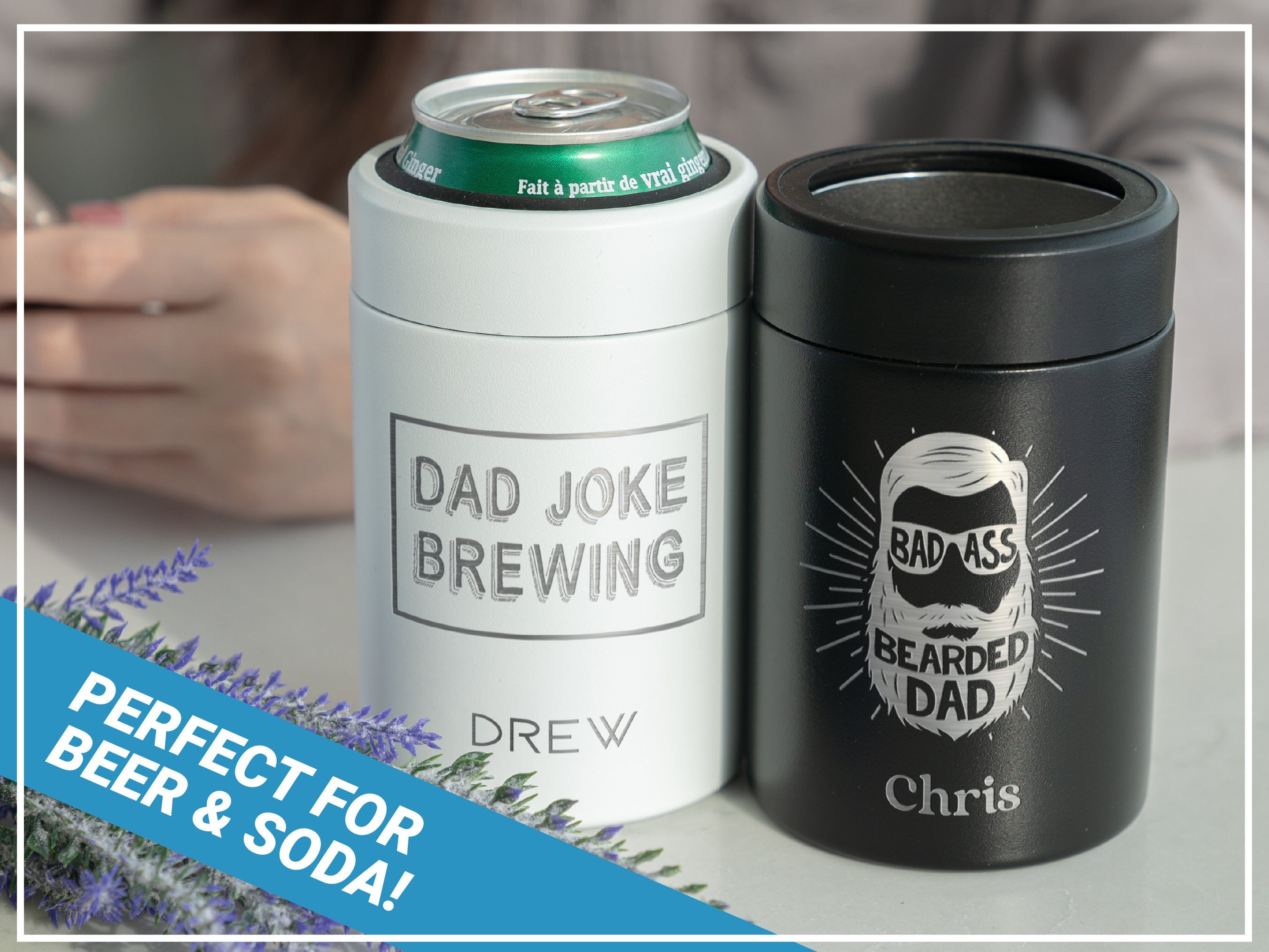 Custom Can Cooler for Dad, Personalized Can Cozy, Funny Dad Gifts, Father's  Day Gift, Standard Can Holder, Laser Engraved Gift L12 PM 