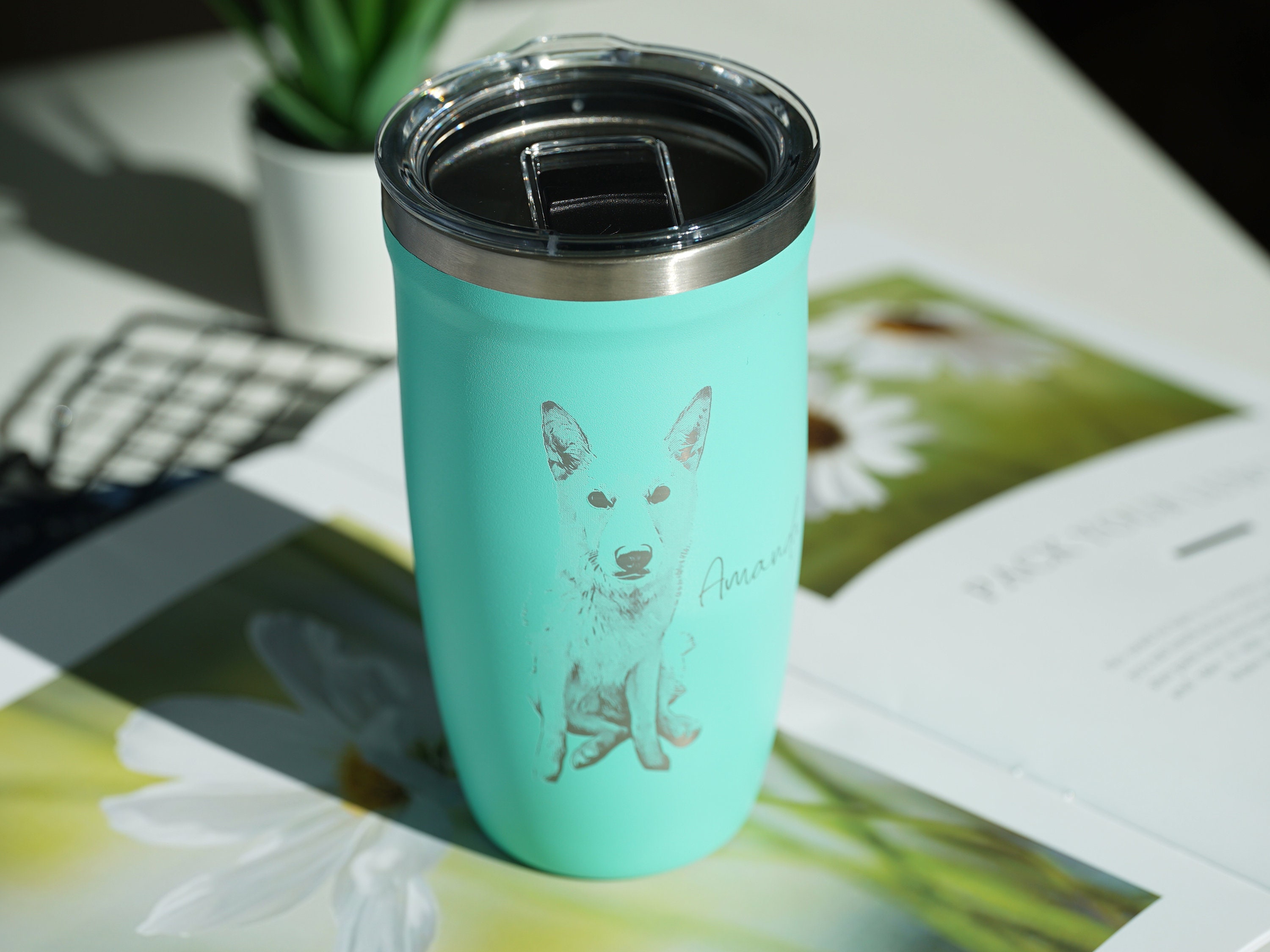 Custom Dog Mug Personalized Photo Mug 16 oz Fur Dad Gift Etsy