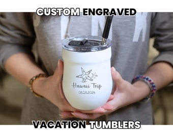 Custom Vacation Tumbler • Girls Trip • Vacation Cruise Tumbler • Family Trip Mug • Group Gifts • Tumbler with Straw • Gifts for Her • W16