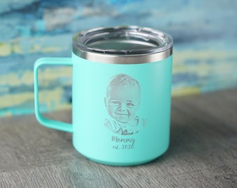 Add Your Baby Photo, Custom Photo Mug 18 oz, Sentimental Gift for New Parents, Personalized Coffee Mug for Dad, Large Mug • H180PH