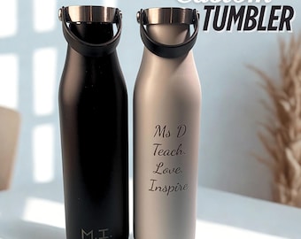 Personalized Custom Flask 21oz, Engraved Stainless Steel Water Bottle, Rust Resistant BPA Free Durable Hydration Gift
