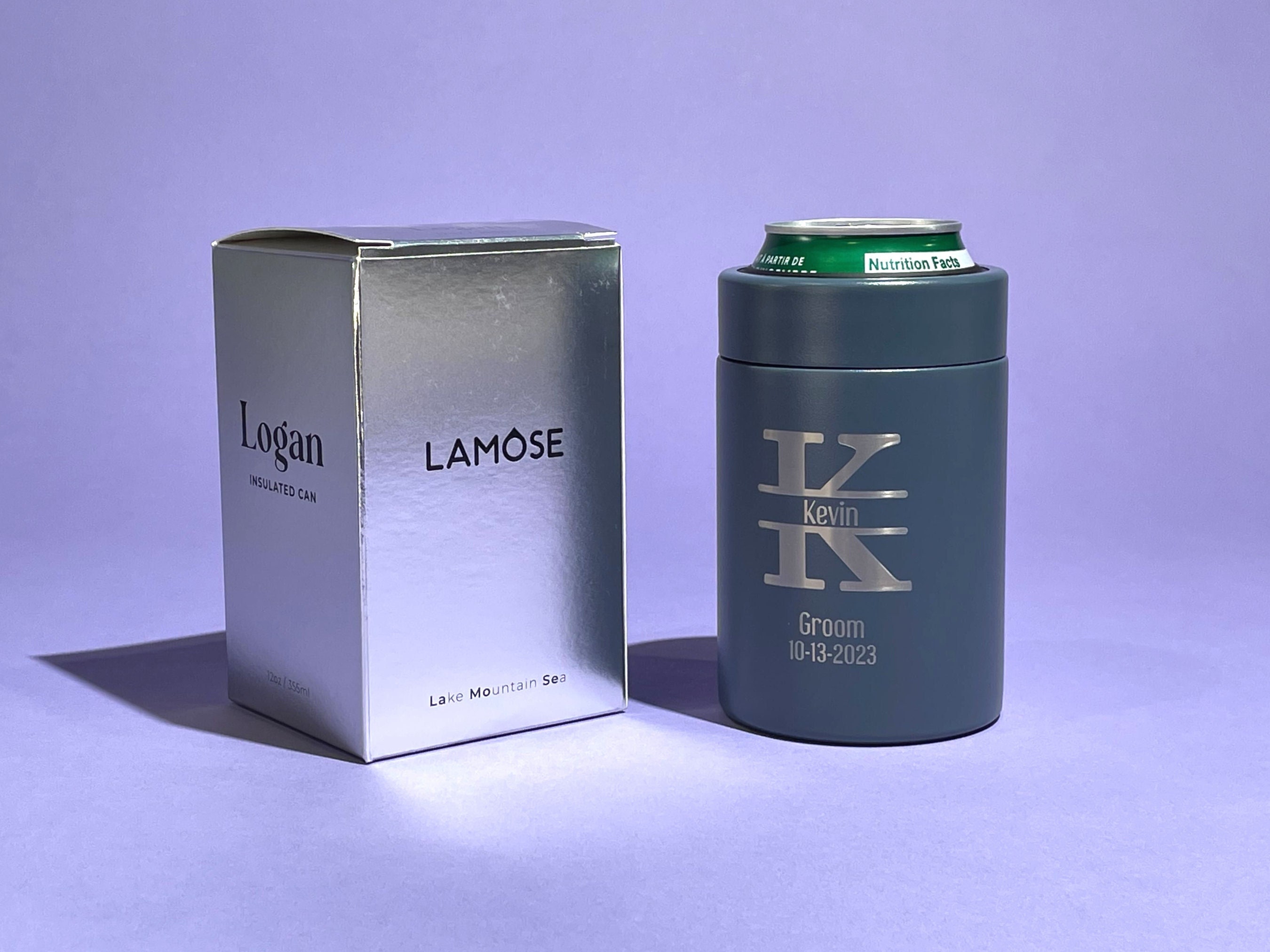 Wedding Can Coolers, Personalized Gifts, Groomsmen Gifts, Custom Can Holder, Engraved Insulated Koozie, Premium Wedding Favor, L16