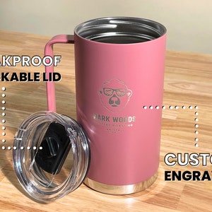 Large Coffee Mug • Leakproof Insulated Mug • Custom Logo Engraving • Coffee Addict Gifts • Personalized Mug • HPM32