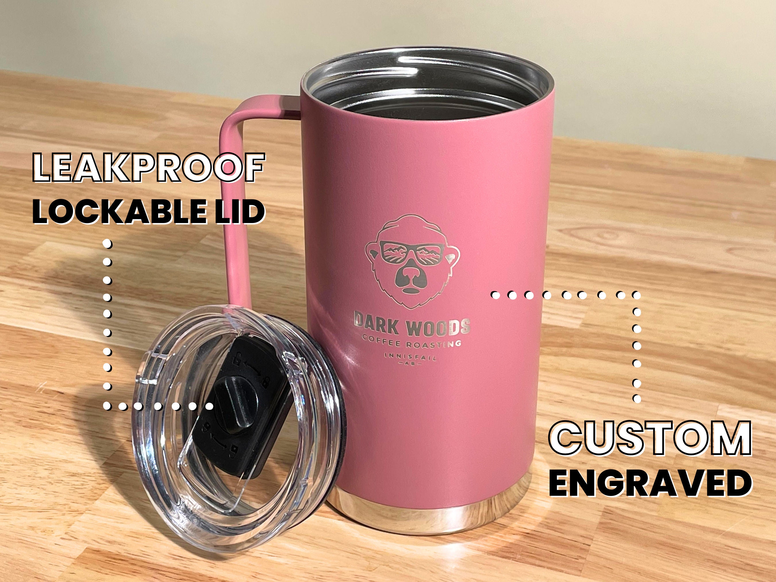 Double Wall Insulated Car Travel Mug 32 oz