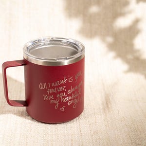 Réelle tasse manuscrite, ajoutez votre note/message manuscrit, tasse à café personnalisée 18 onces, cadeaux sentimentaux pour papa, grande tasse à café • H180HW