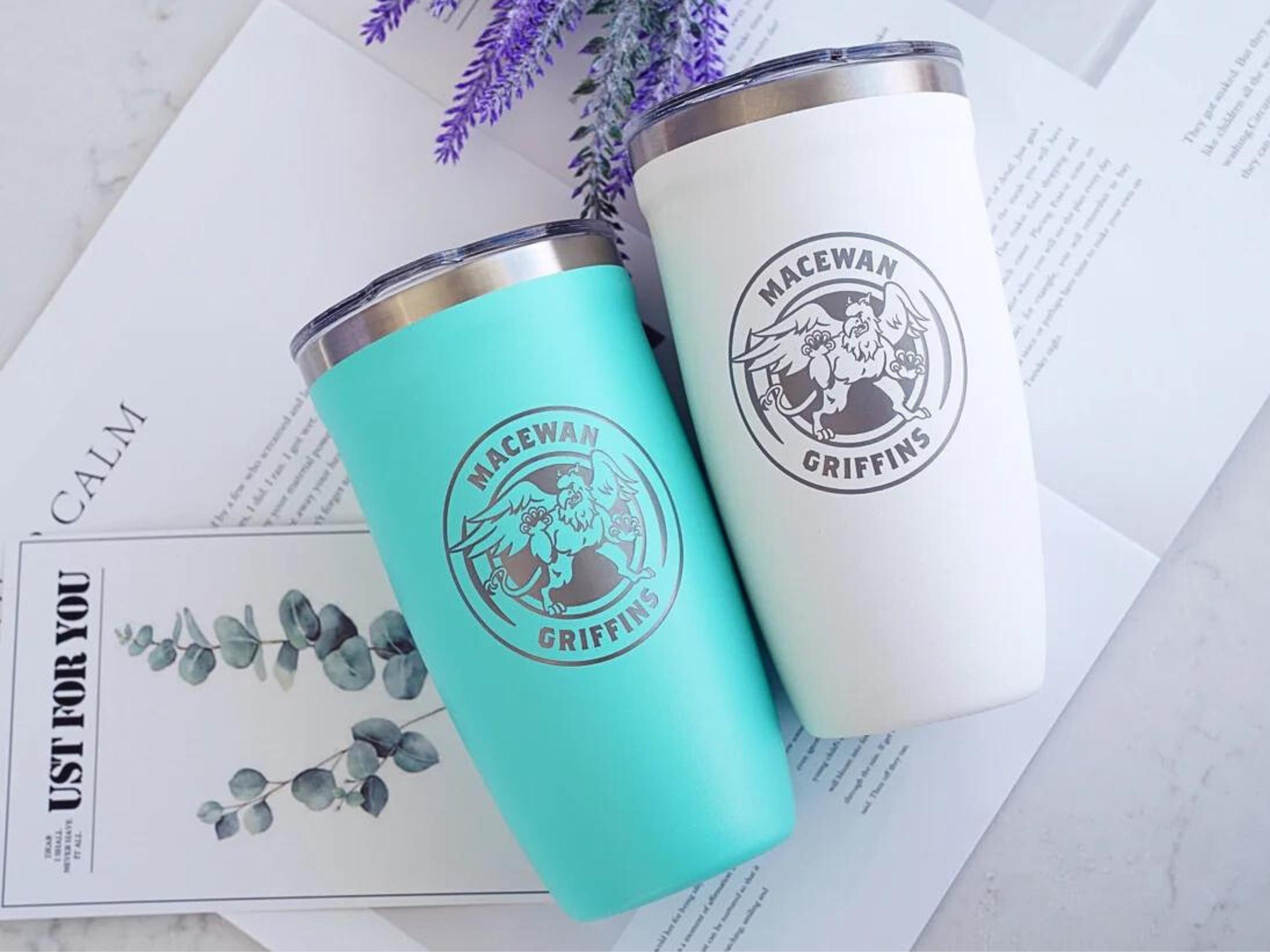 Custom Logo Tumbler, Travel Tumbler, Personalized Gift, Vacuum Coffee Mug, Corporate Employee Present, 16oz Insulated Cup with Lid • P160LO