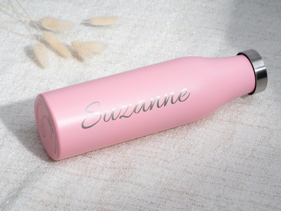 Personalized Stainless Steel Water Bottle - Pink - Pretty Collected