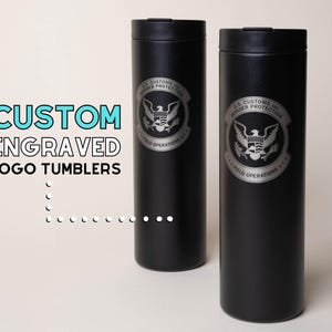 Benutzerdefiniertes Logo Skinny Tumbler, personalisiertes Geschenk, Krankenschwester-Becher, Kaffeetasse, Thermosflasche, Laser graviert, Firmengeschenk • G20