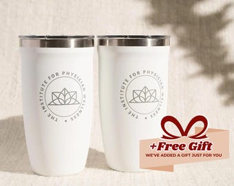 Custom Logo Tumbler, Travel Tumbler, Personalized Gift, Vacuum Coffee Mug, Corporate Drinkware, Employee Present, insulated Cup • P160LO