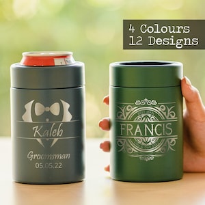 Custom Groomsmen Coolers, Personalized Gifts, Bachelor Party Favor, Wedding Drink Holder, Laser Engraved Tumbler, Anniversary Present