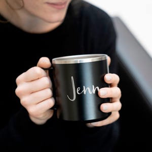 Custom Name Engraved Hudson Tumbler 12oz, Travel Straw Cup, BPA Free, Leak Proof, Stainless Steel Lid, Reusable Gift, H12
