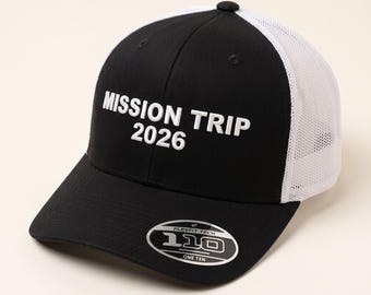 Mission Trip Hats, Custom Embroidered Youth Group Trucker Cap, Church Group Hats, Camp Staff Hat, Retreat Hat, Personalized Group Hat