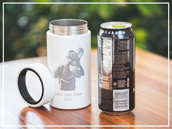 4 in 1 Personalized Stainless Steel Can Cooler, Double Wall Insulated,  Custom Bottle Holder, Engraved Cooler, Drink Can Holder. 