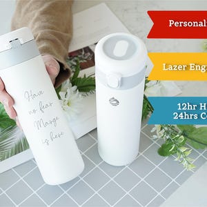 Spill Proof Tumbler, Personalized Travel Tumbler 16oz, Father's Day Gift from Wife, Insulated Stainless Steel Tumbler  • E160TE