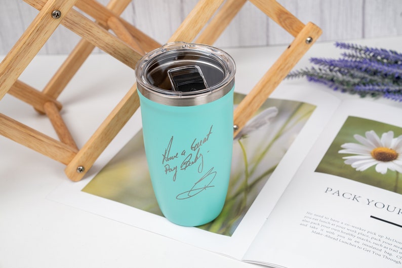 Kids Drawing Engraved on Insulated Tumbler Father's Day Gifts for Dad P16 image 5