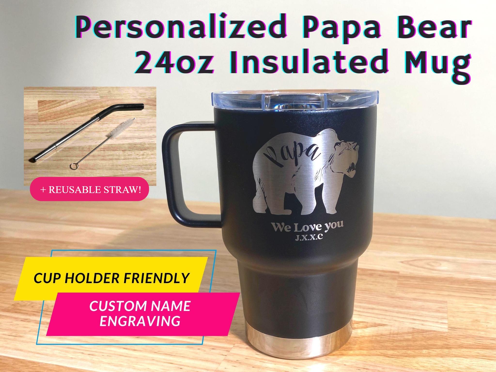Custom Travel Mug, Engraved Dad Gift, Personalized Gift, Insulated