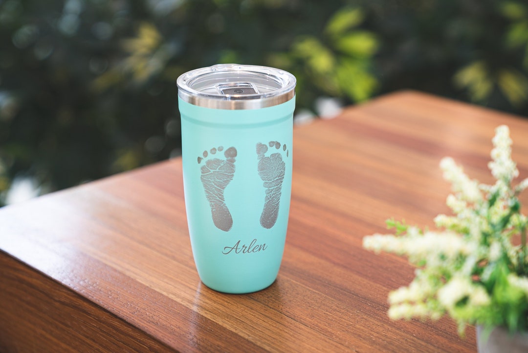 Baby　Custom　Etsy　日本　Photo　Footprint　Personalized　Tumbler　Tumbler　Mug