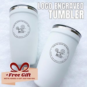 Custom Logo Tumbler, Personalized Gifts, Corporate Gifts, Insulated Drinkware, Client Appreciation, 16oz Office Cup, P16