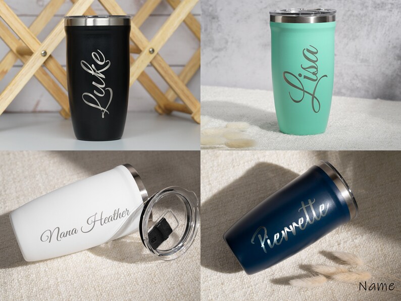 Vertical Name Engraved Tumbler Personalized Name Tumbler Etsy Canada