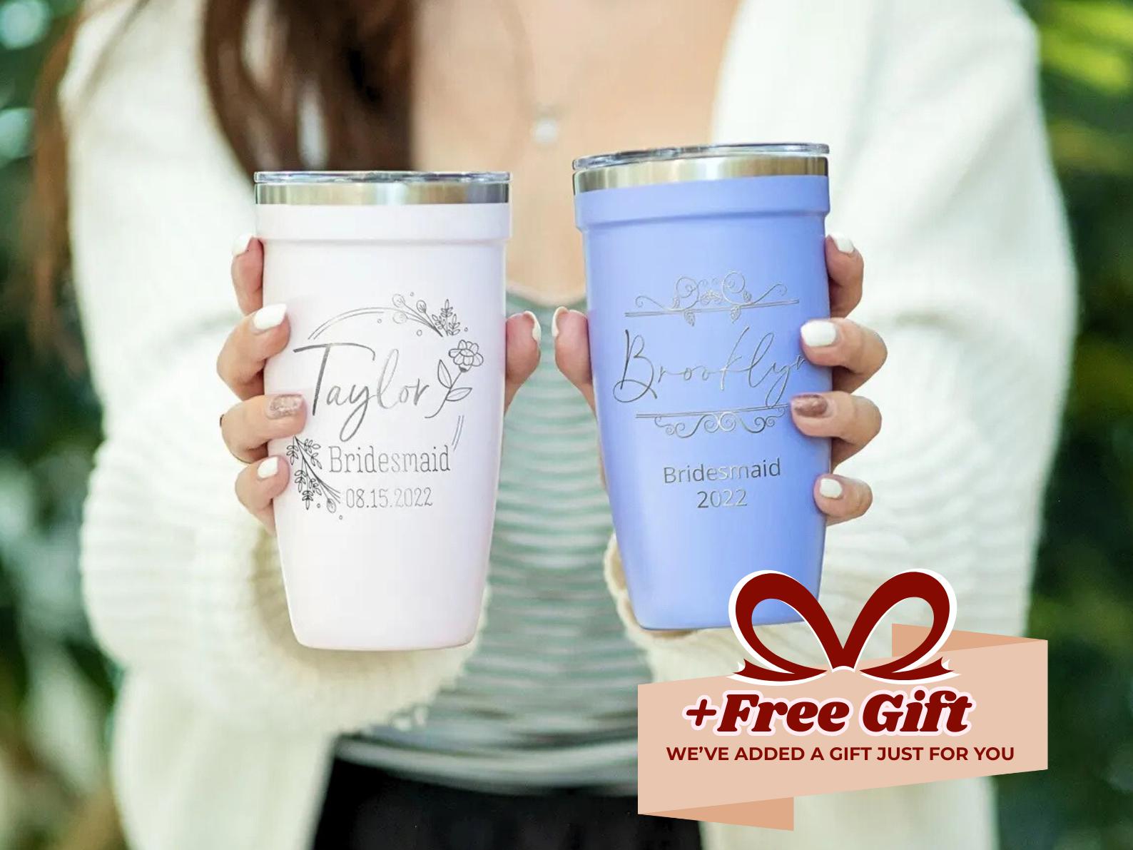 Maid of Honor Gift Personalized Tumbler, Custom Wedding Bridal Party Mug,  Bridesmaid Proposal Gift - Etsy