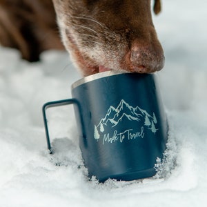 Personalized Mug 12 oz, Insulated Stainless Steel Mug, 4 Hours Cold & 2 Hours Hot, Daddy Coffee Cup, Custom Dad Coffee Mug Engraved • H120GR