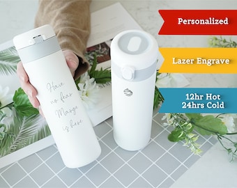 Spill Proof Tumbler, Personalized Travel Tumbler 16oz, Father's Day Gift from Wife, Insulated Stainless Steel Tumbler  • E160TE