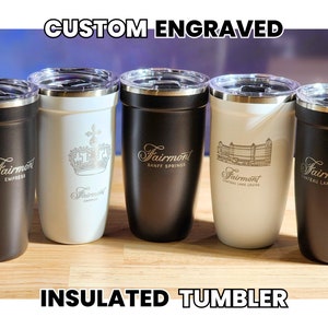 Custom Logo Tumblers • Laser Engraved Travel Mugs • Branded Coffee Mugs • Company Insulated Tumblers • Corporate Gifts • P16