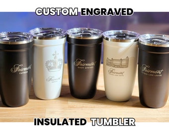 Custom Logo Tumblers • Laser Engraved Travel Mugs • Branded Coffee Mugs • Company Insulated Tumblers • Corporate Gifts • P16