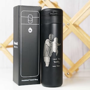 Engraved Personalized Tumbler, Fathers Day Gift, Stainless Steel Travel Mug, Leak-Proof Lid, Insulated Coffee Cup, Keeps Drinks Hot or Cold