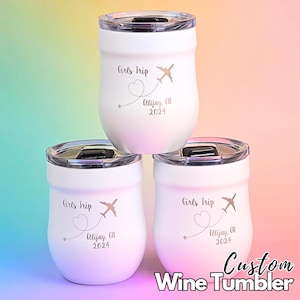 Custom Engraved Wine Tumbler, Business Logo Gifts, Employee Appreciation, Stainless Steel, Vacuum Sealed, Corporate Recognition Cup • W16
